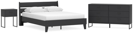 Ashley Express - Socalle Queen Panel Platform Bed with Dresser and Nightstand
