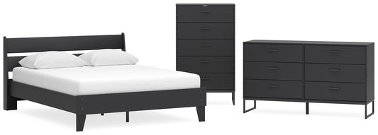 Ashley Express - Socalle Queen Panel Platform Bed with Dresser and Chest