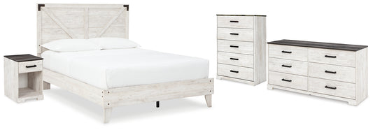 Ashley Express - Shawburn Queen Platform Bed with Dresser, Chest and Nightstand