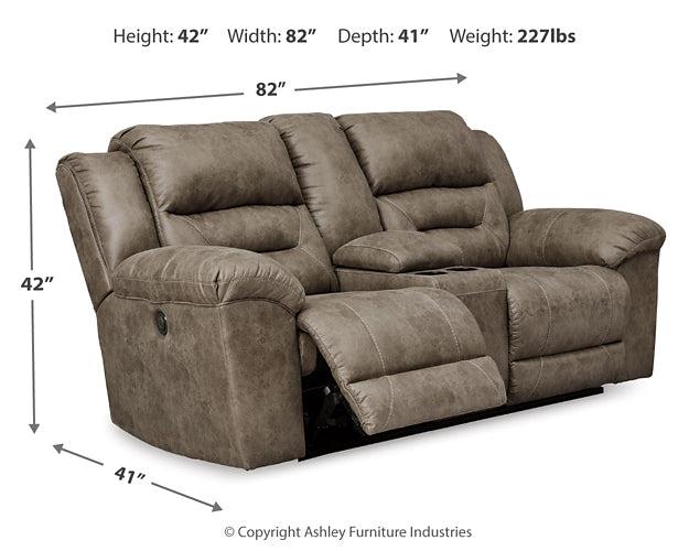 Stoneland DBL REC PWR Loveseat w/Console