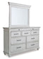 Kanwyn Queen Panel Bed with Mirrored Dresser, Chest and Nightstand