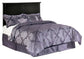 Maribel Full Panel Headboard with Mirrored Dresser