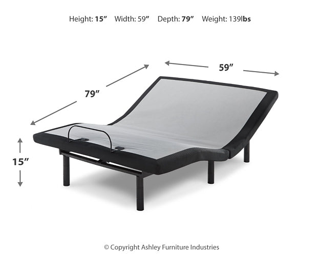 Ashley Express - Chime 10 Inch Hybrid Mattress with Adjustable Base